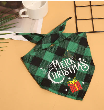 Pet's Christmas Plaid Bandanas - MeeowShop