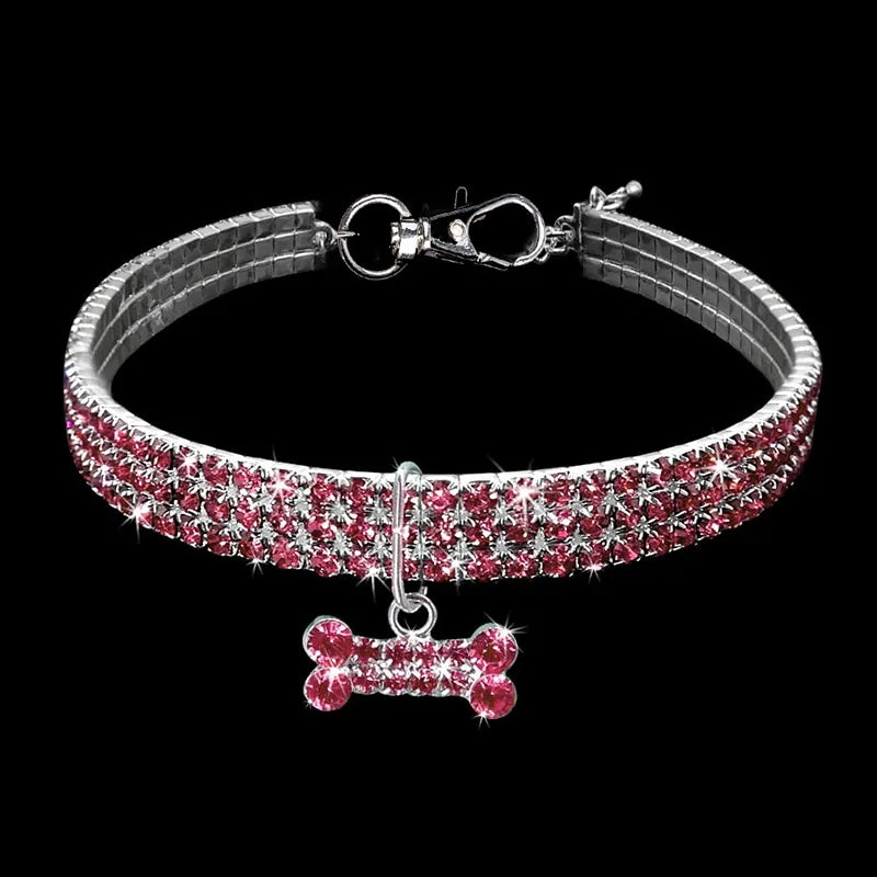 Dog's Exquisite Bling Crystal Collar - MeeowShop