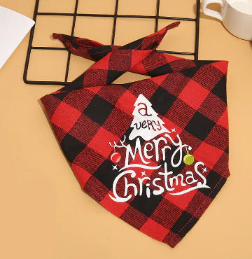 Pet's Christmas Plaid Bandanas - MeeowShop