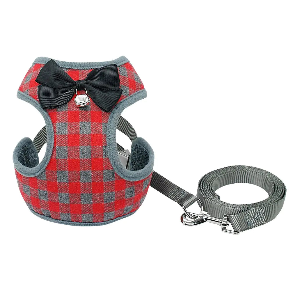 Pet's Fancy Bowknot Mesh Padded Harness - MeeowShop