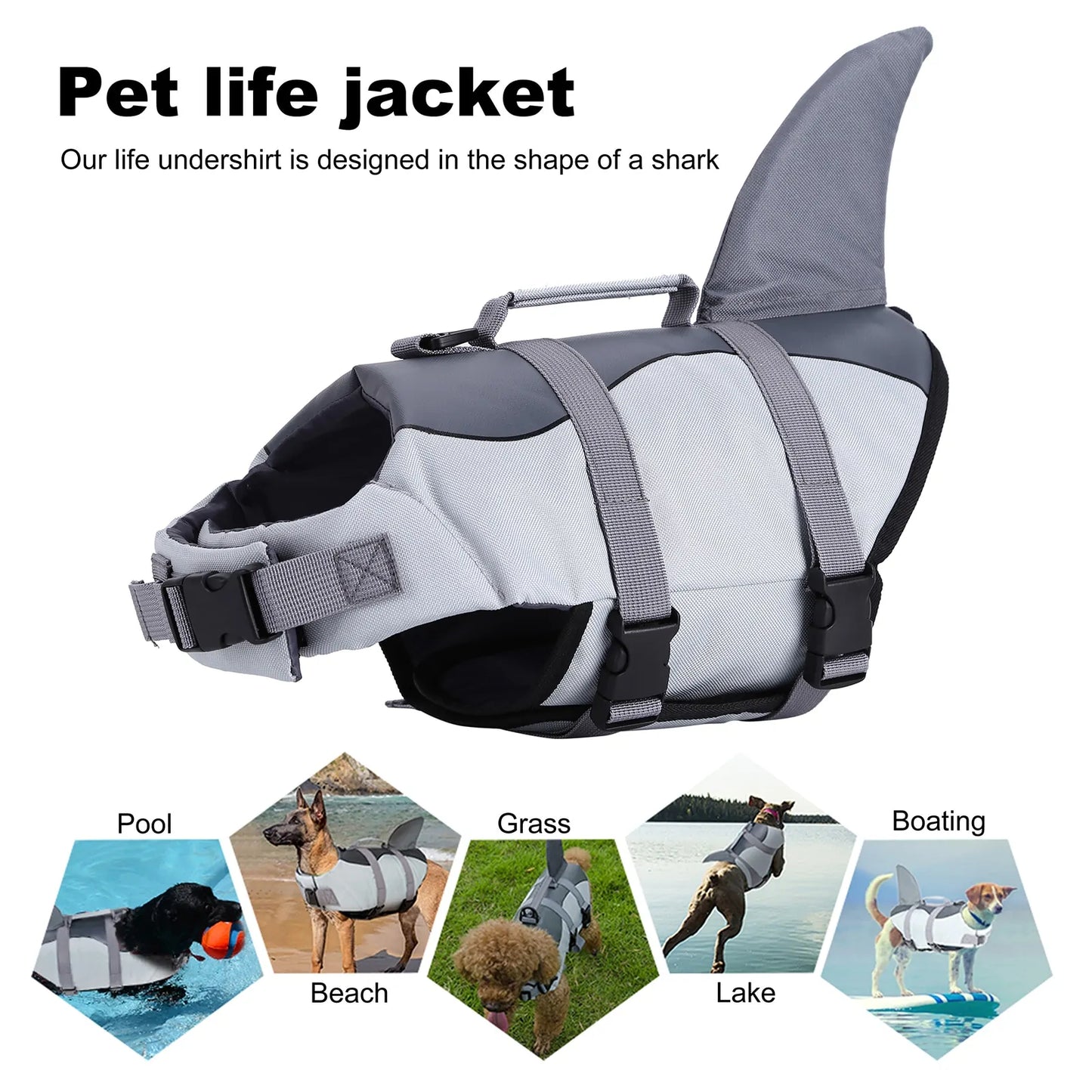 Pet's Adjustable Life Vest | Water Safety - MeeowShop