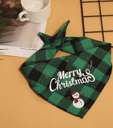 Pet's Christmas Plaid Bandanas - MeeowShop