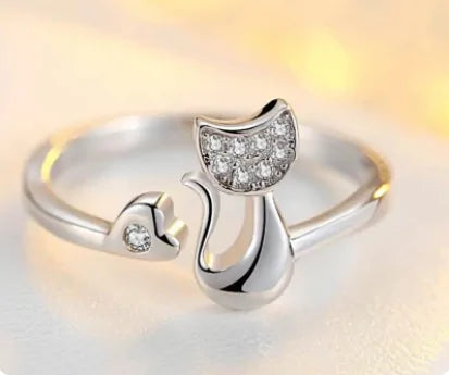 Cat Charm Ring