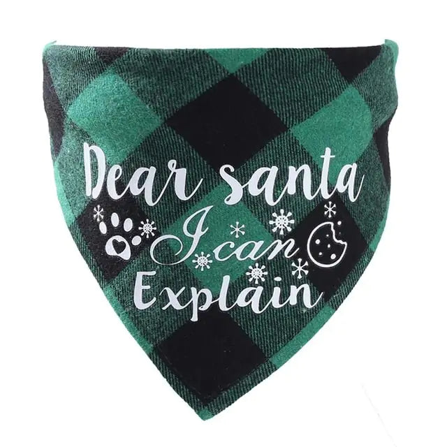 Pet's Christmas Plaid Bandanas - MeeowShop