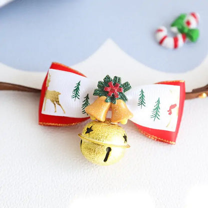 Pet's Christmas Bow Tie Collars