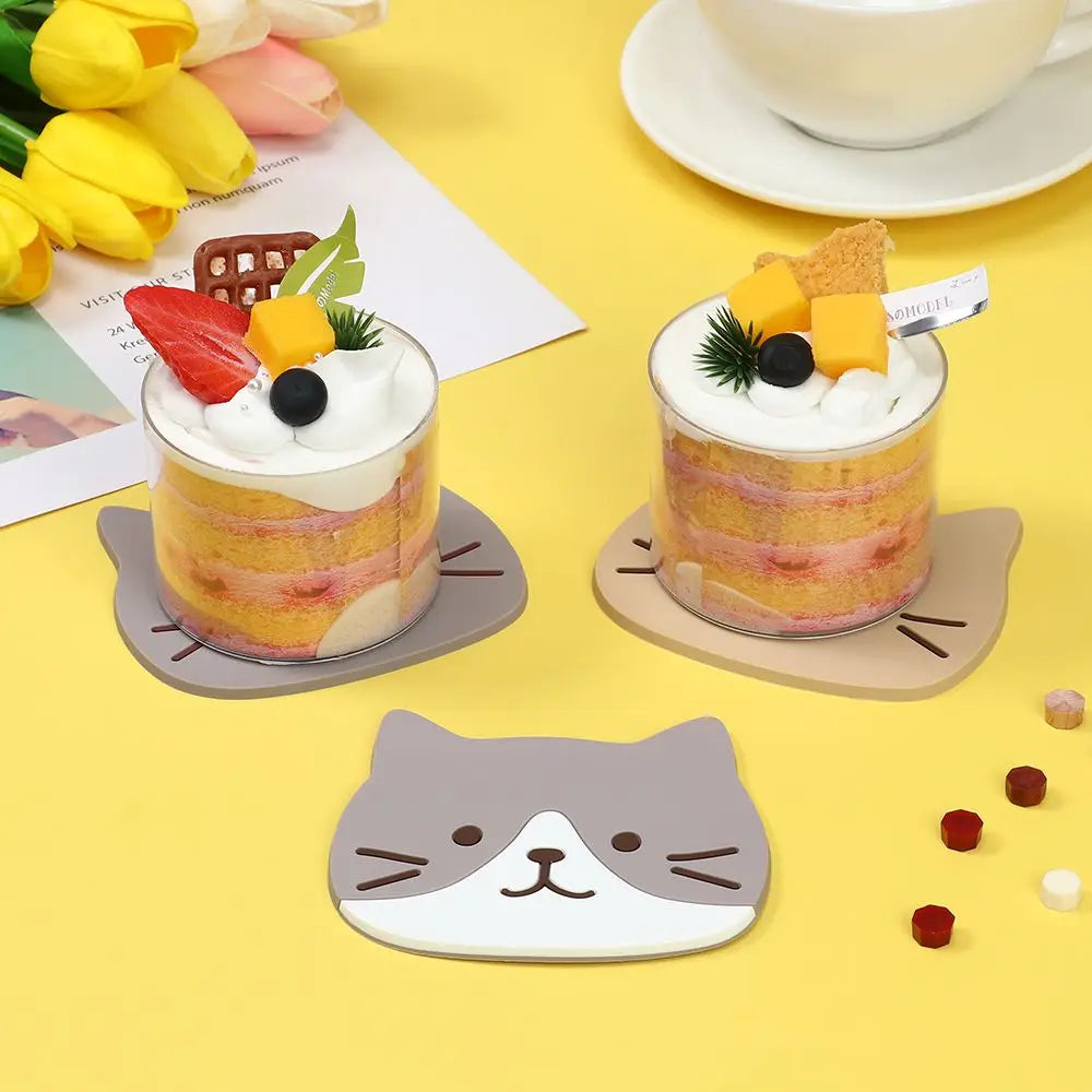 Non-slip Cat Shaped Silicone Cup Mat Holder