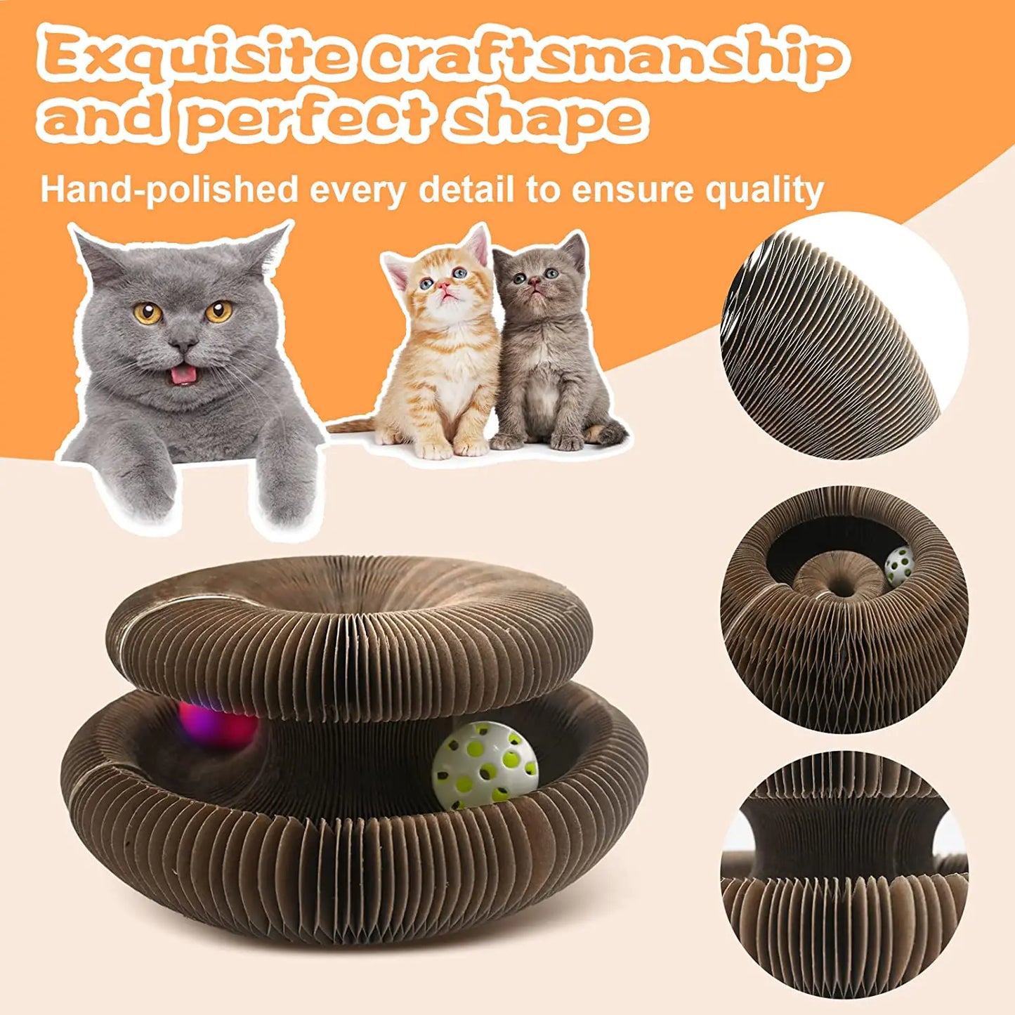 Cat's Scratching Board With Noisy Ball - MeeowShop