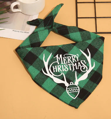 Pet's Christmas Plaid Bandanas - MeeowShop