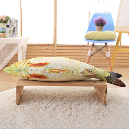 Catnip Stuffed Fish Interactive Cat Toy Stuffed Pillow