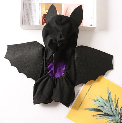 Dog's Black Bat Halloween Costume