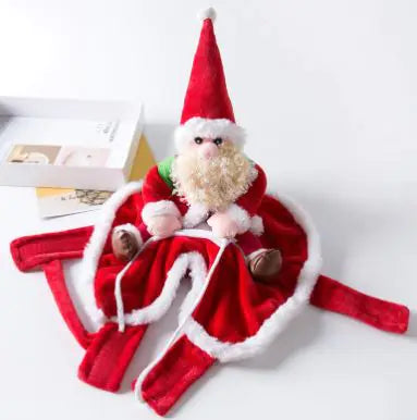 Pet's Christmas Santa-Riding Costume