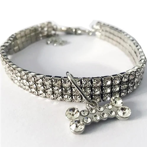 Dog's Exquisite Bling Crystal Collar