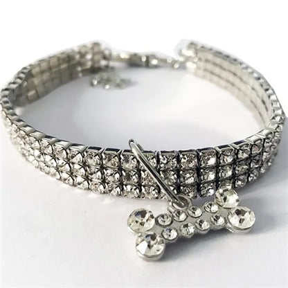 Dog's Exquisite Bling Crystal Collar - MeeowShop