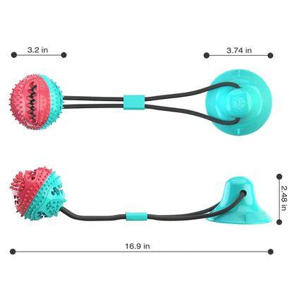 Dog's Treat Ball Toy with Suction Cup - MeeowShop