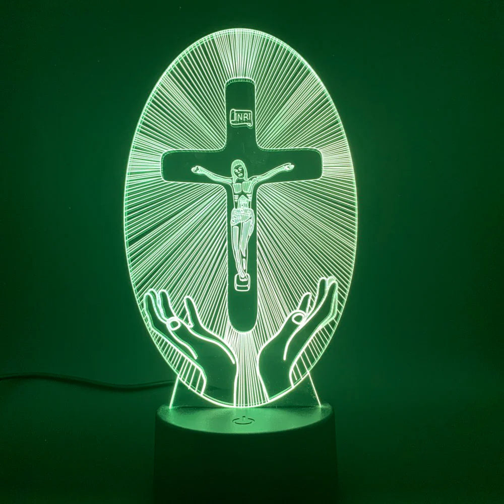 3D Acrylic Cross Night Light