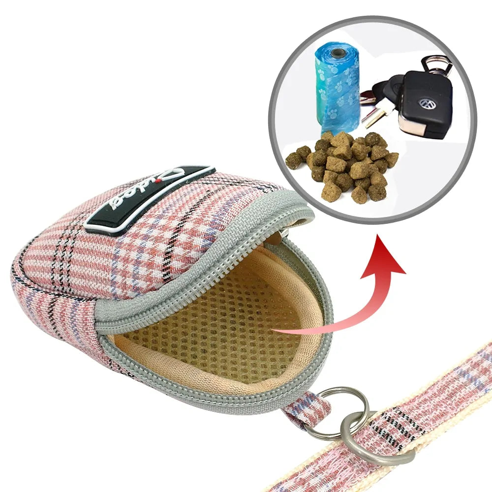 Dog's Adjustable Soft Harness With Purse - MeeowShop