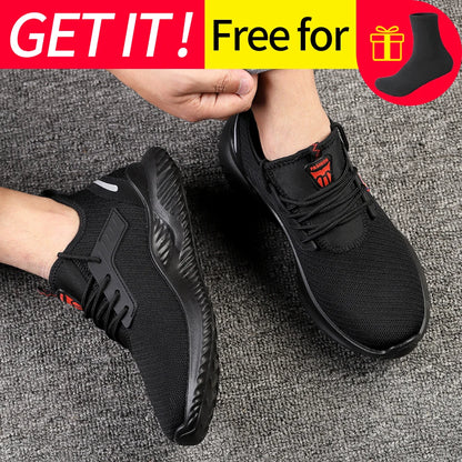 Work Sneakers Steel Toe Shoes Men Safety Shoes Puncture-Proof Work Shoes Boots Fashion Indestructible Footwear Security