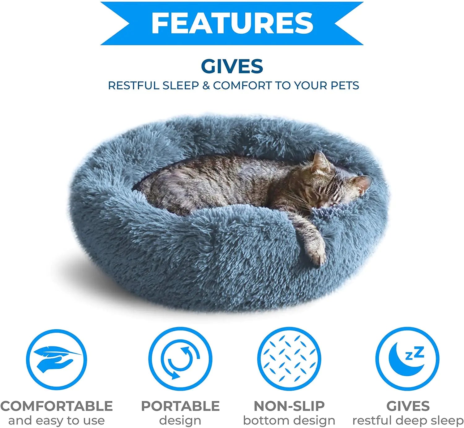 Pet's Plush Comfort Pillow Bed - MeeowShop