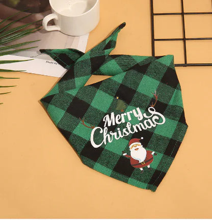 Pet's Christmas Plaid Bandanas - MeeowShop