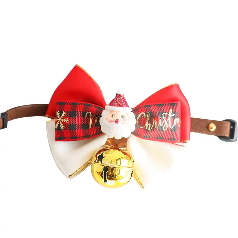 Pet's Christmas Bow Tie Collars