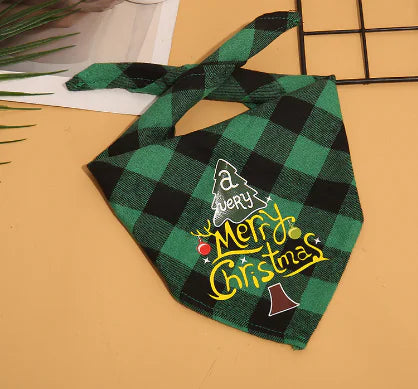 Pet's Christmas Plaid Bandanas - MeeowShop