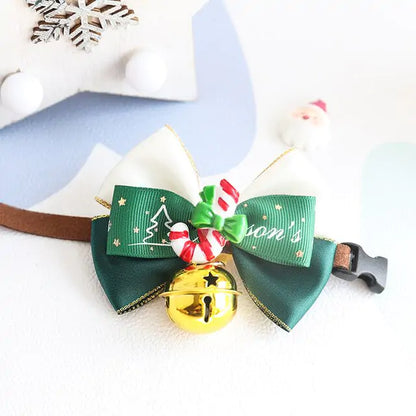 Pet's Christmas Bow Tie Collars