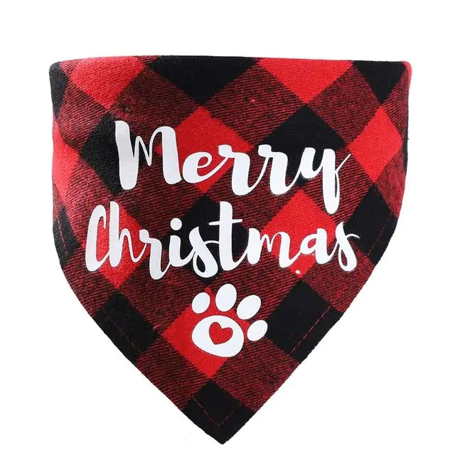 Pet's Christmas Plaid Bandanas - MeeowShop