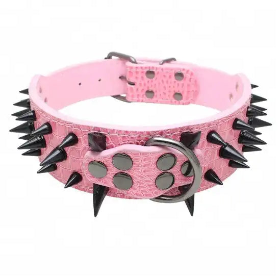 Pet's Spiked Studded Leather Collars - MeeowShop