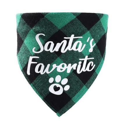 Pet's Christmas Plaid Bandanas - MeeowShop