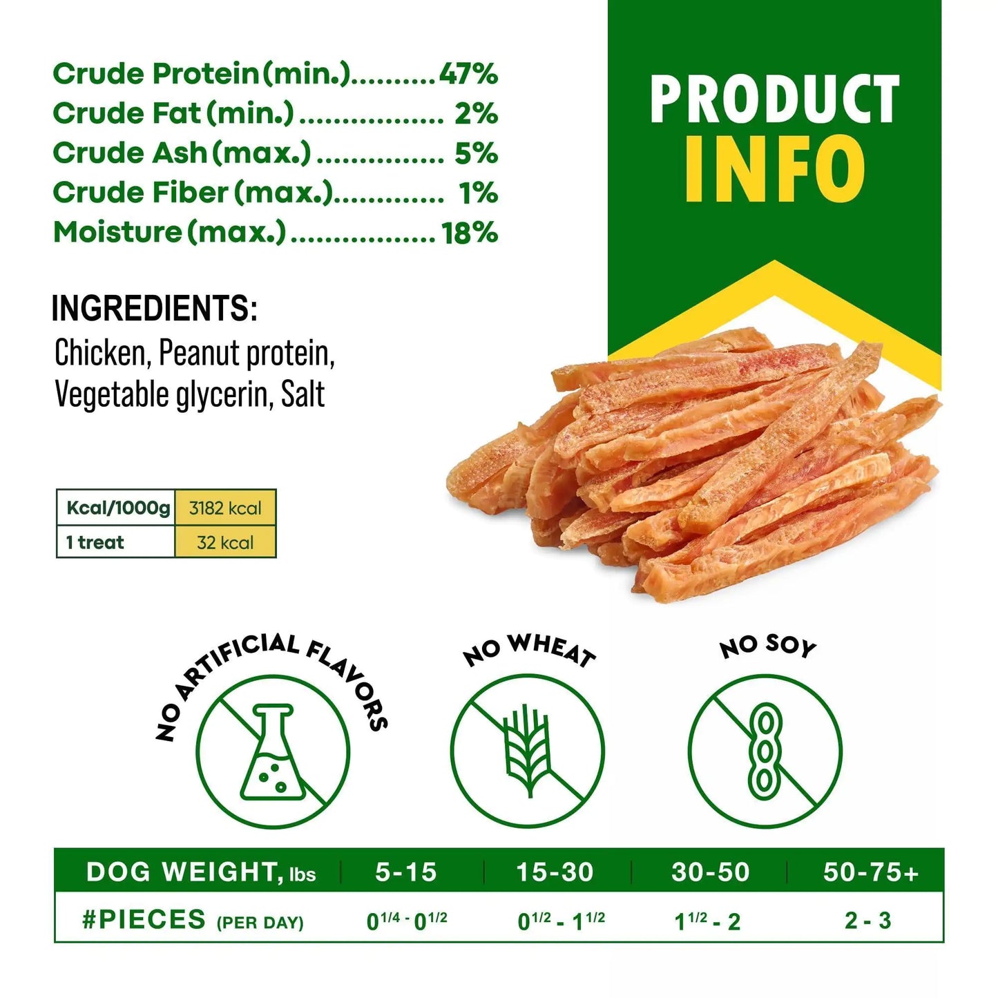 Chicken Strips Dog Treats Meat Sticks Grain Free Chews 10.6 Oz