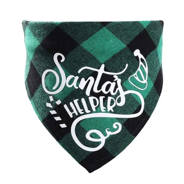 Pet's Christmas Plaid Bandanas - MeeowShop