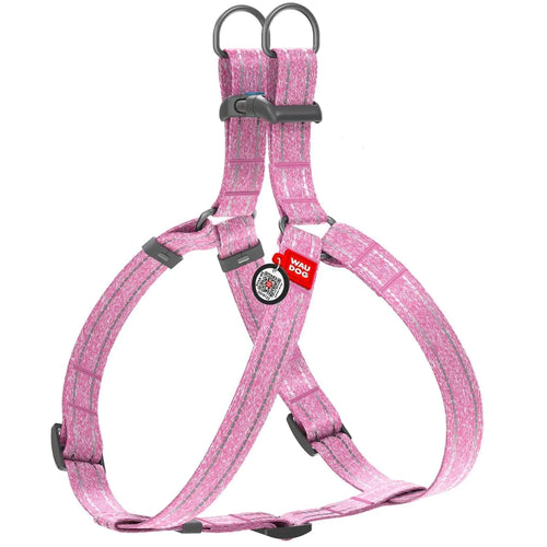 Dog's Pink Cotton Harness Eco Friendly Adjustable for Medium Dogs