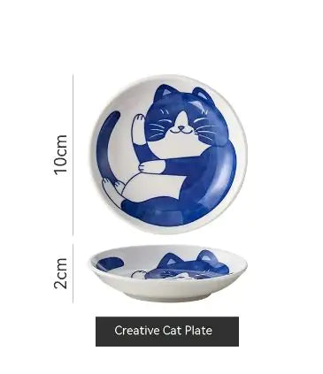 Ceramic Cat Pattern Dish