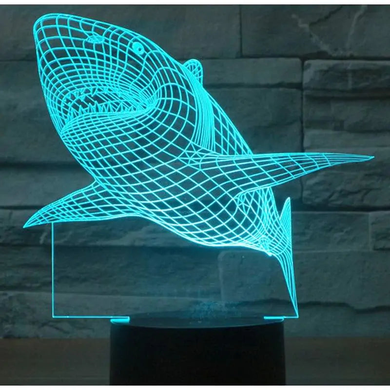 3D Shark LED Night Light