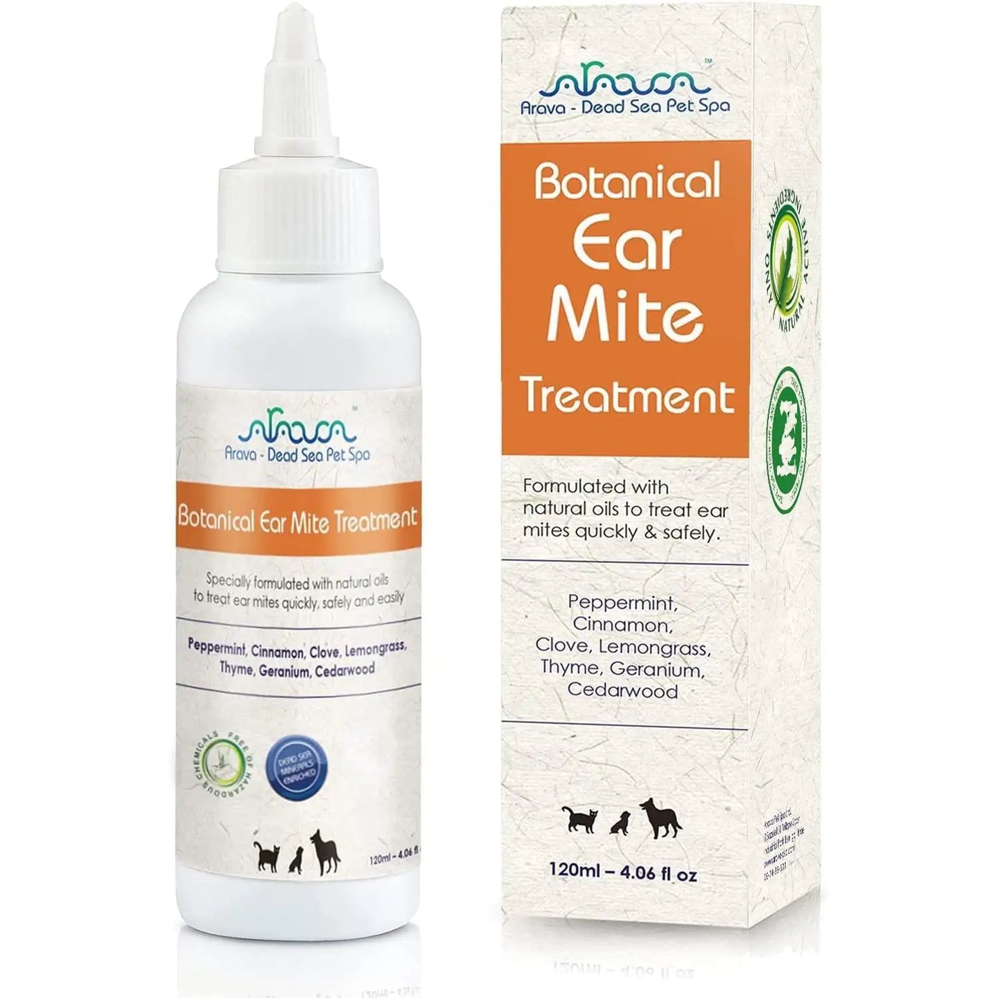 Natural Ear Mite Treatment for Adult Dogs & Cats Ear Mites Infection Cleaner