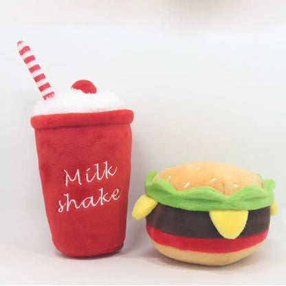 Dog's Hamburger Menu Plush Toys