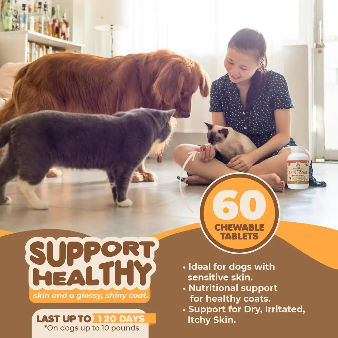 Cat's & Dog's Skin and Coat Supplement with Fish Oil and Omega 3