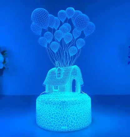 3D Monochrome Dream Balloon House LED Night Light