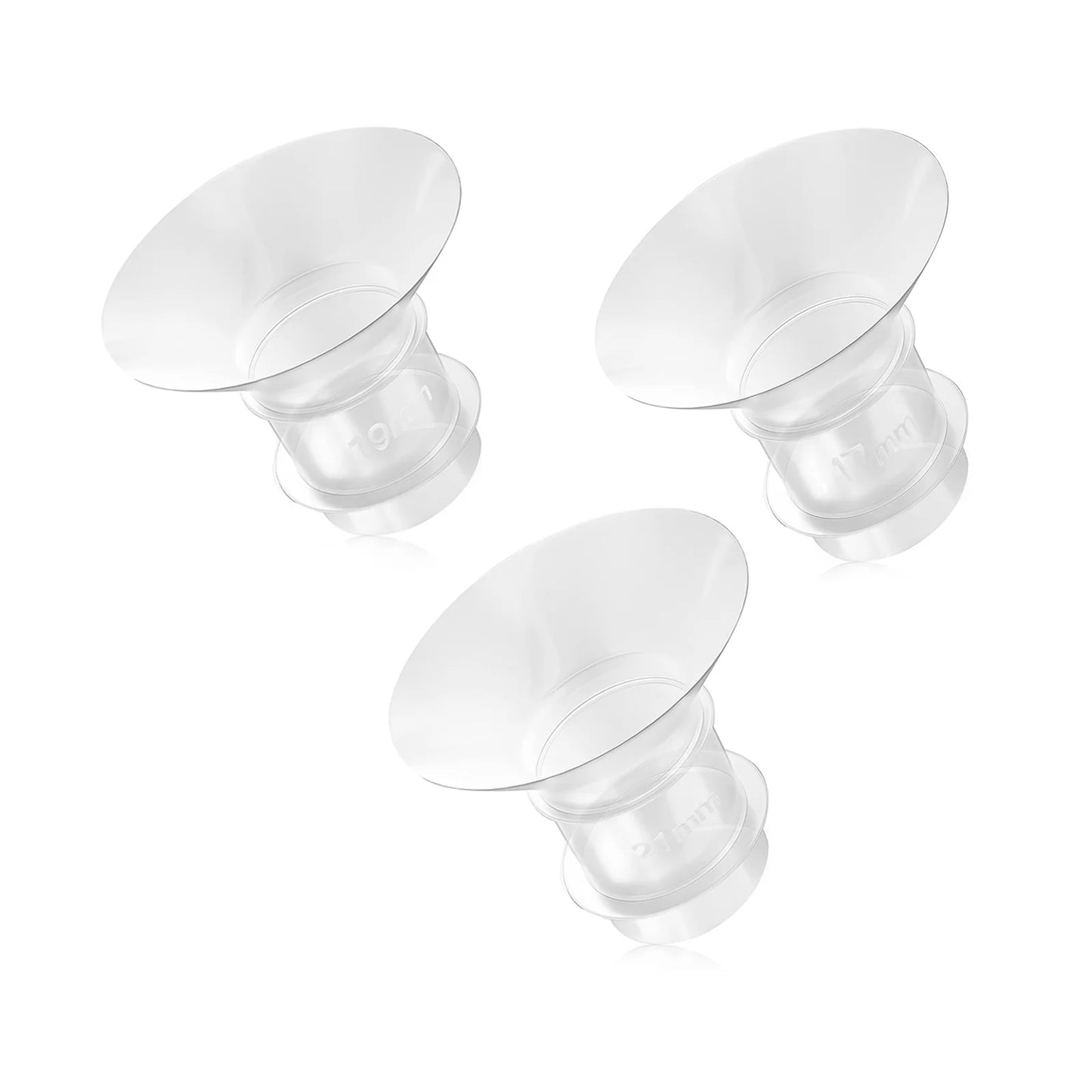 3PCS Breast Milk Pump Flange Inserts Breast Shield Converter Practical Breast Pump Replacement 17mm 19mm 21mm