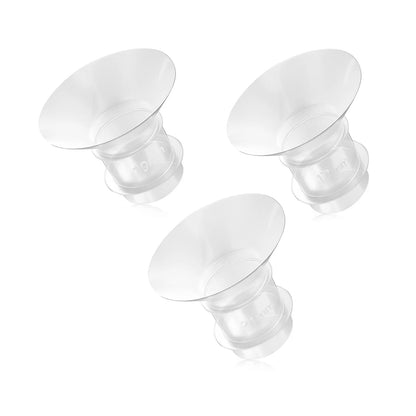 3PCS Breast Milk Pump Flange Inserts Breast Shield Converter Practical Breast Pump Replacement 17mm 19mm 21mm