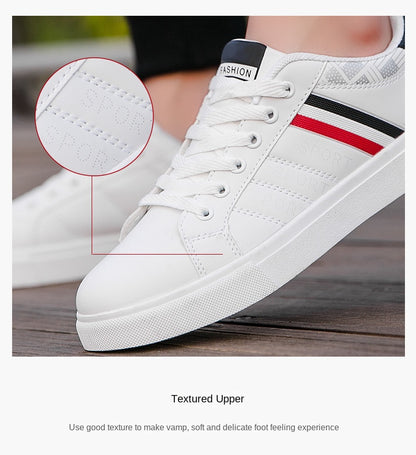 Men Sneakers Casual Shoes Men Flats Zapatillas Hombre Lightweight Pu Leather Breathable Shoe Mens White Sports Tenis Shoes