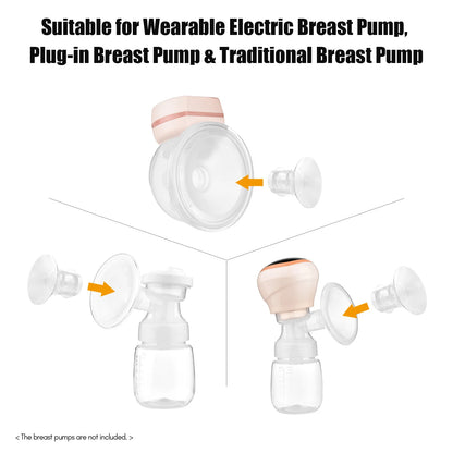 3PCS Breast Milk Pump Flange Inserts Breast Shield Converter Practical Breast Pump Replacement 17mm 19mm 21mm