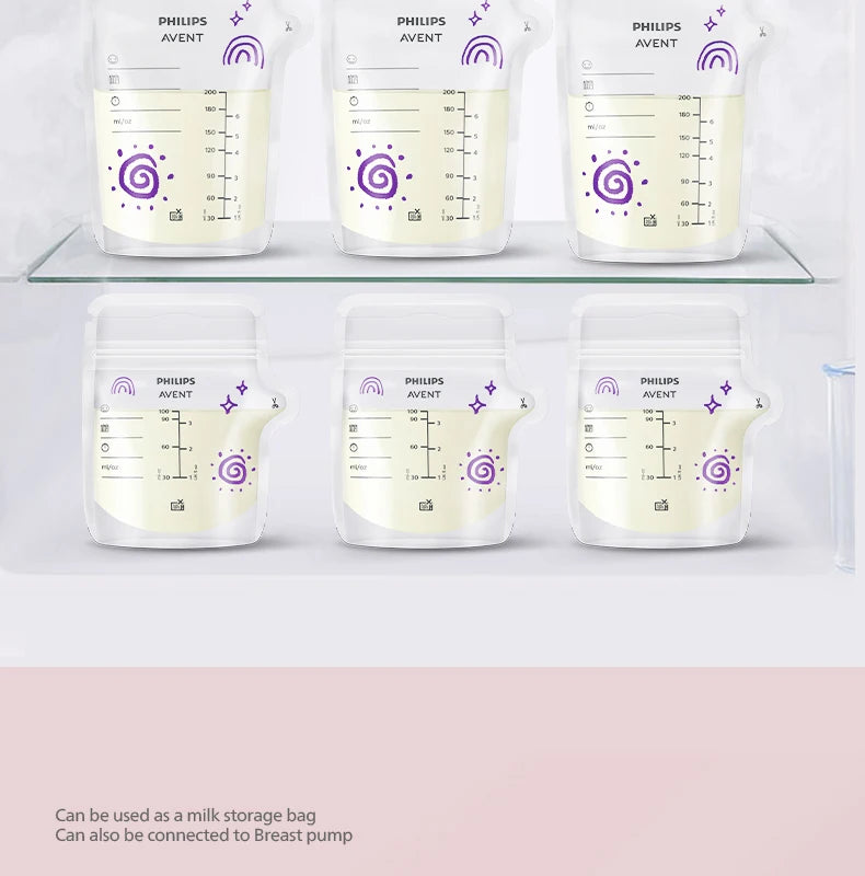 PHILIPS AVENT Milk storage bag Breast milk preservation bag double-seal disposable Portable Milk powder bag 100ml * 25 pieces