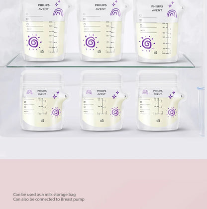 PHILIPS AVENT Milk storage bag Breast milk preservation bag double-seal disposable Portable Milk powder bag 100ml * 25 pieces