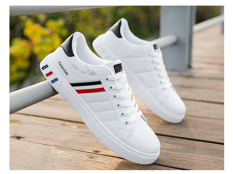 Men Sneakers Casual Shoes Men Flats Zapatillas Hombre Lightweight Pu Leather Breathable Shoe Mens White Sports Tenis Shoes