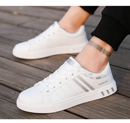 Men Sneakers Casual Shoes Men Flats Zapatillas Hombre Lightweight Pu Leather Breathable Shoe Mens White Sports Tenis Shoes