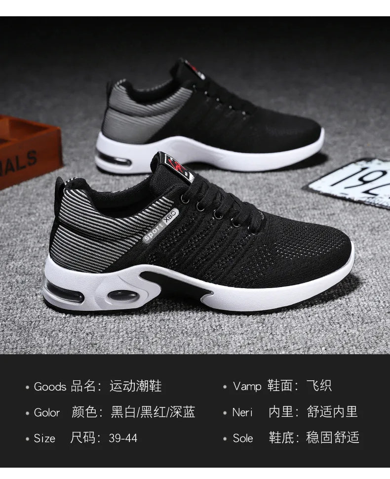 Professional Running Shoes For Men Lightweight Men's Designer Mesh Sneakers Lace-Up Male Outdoor Sports Tennis Shoe