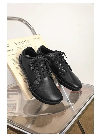 Mens Leather Wide Barefoot Shoes Unisex Plus Size Male Outdoor Minimalist Sneakers Women Zero Drop Casual Comfort Walking Flats