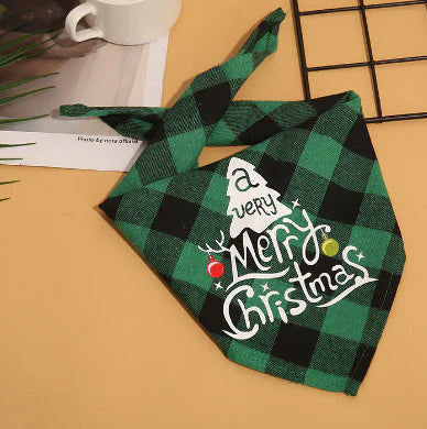 Pet's Christmas Plaid Bandanas - MeeowShop