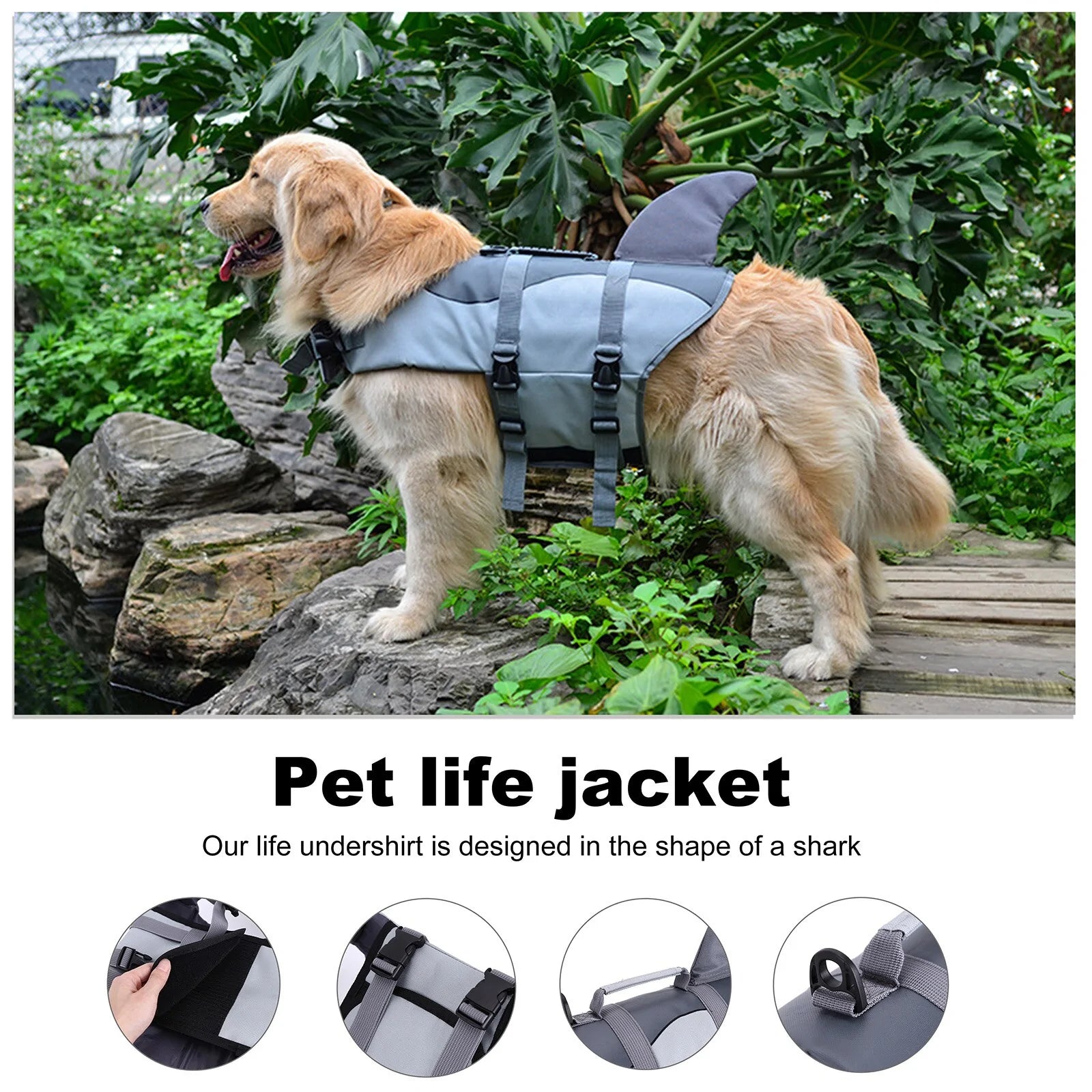 Pet's Adjustable Life Vest | Water Safety - MeeowShop